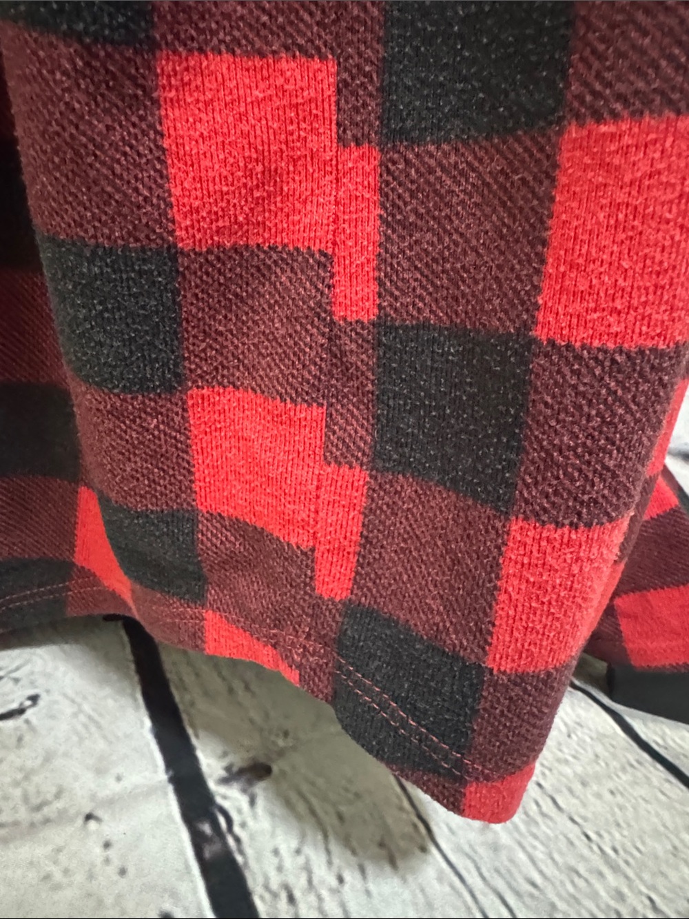 EUC 32 Degrees Heat Sleepwear Red and Black Buffalo Plaid Long Sleeve Nightgown - Picture 5 of 7